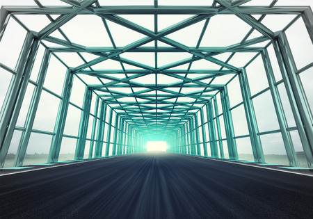 gate steel framed tunnel racetrack illustrationの写真素材