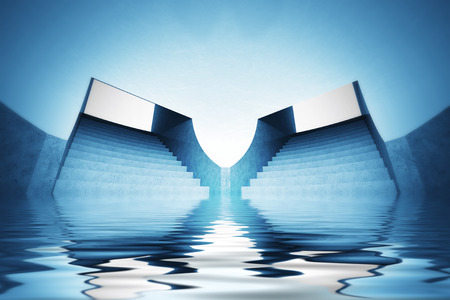 wallpaper scene of spiritual flooded dome interior view illustrationの写真素材