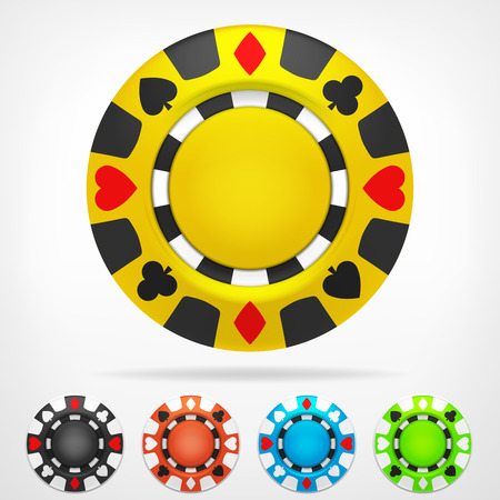 poker chip isometric color set 3D object isolated on white poker chip isometric color set 3D object isolated on white