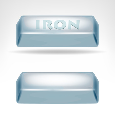 iron bar 3D design isolated on white illustrationのイラスト素材