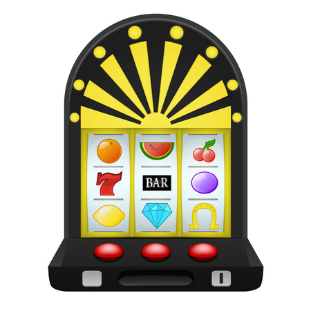 gambling on black play machine object vector illustrationのイラスト素材