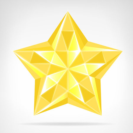 golden diamond star web element isolated vector illustrationのイラスト素材