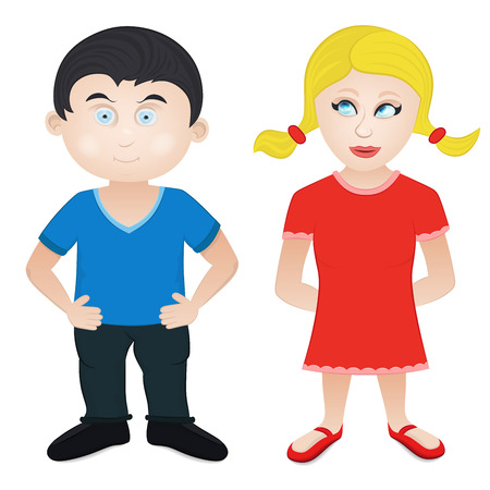 vector characters illustration isolated on white backgroundのイラスト素材