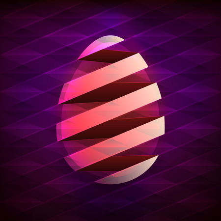 vector illustration on purple violet triangular backgroundのイラスト素材