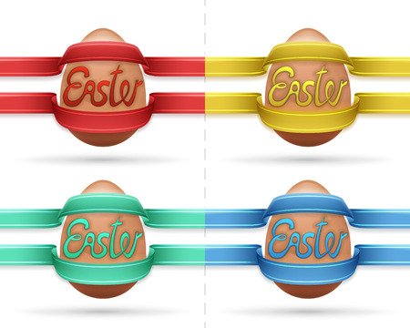 easter theme vector illustration with my own text fontのイラスト素材
