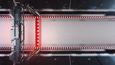 race track finish line top view, racing sport background rendering 3D illustration
