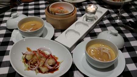 A creative dinner set in Tiffin Mama at Phuketの写真素材