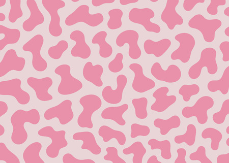 Pink Cow skin pattern design. Simple wide cow pattern print vector illustration background. Wildlife fur skin design illustration for packaging, web, home decor, fashion, surface, graphicのイラスト素材