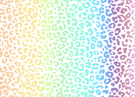 Colorful Leopard skin pattern design. Cheetah  skin spots print vector illustration background. Wildlife fur skin design illustration for print, web, home decor, fashion, surface, graphic designのイラスト素材
