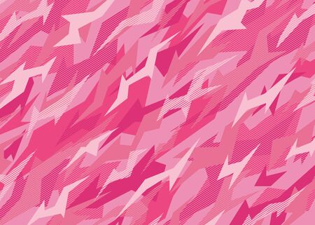 Pink camouflage pattern. Modern abstract camo Vector background illustration for web, banner, backdrop, graphic or surface design useのイラスト素材