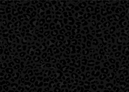 Black Leopard pattern design, dark animal skin, vector illustration background. wildlife fur skin design illustrationのイラスト素材
