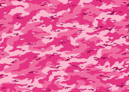 Modern Pink camouflage seamless pattern. Camo vector background illustration for web, banner, backdrop or surface design useのイラスト素材