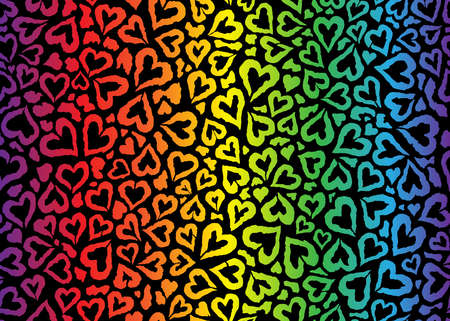 Leopard skin pattern design. Abstract love shape leopard print vector illustration background. Wildlife fur skin design illustration for print, web, home decor, fashion, surface, graphic designのイラスト素材