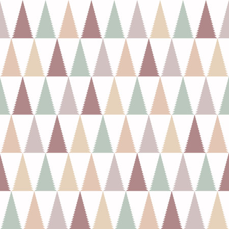 Christmas Tree seamless pattern. Digital Illustration Backgroundのイラスト素材