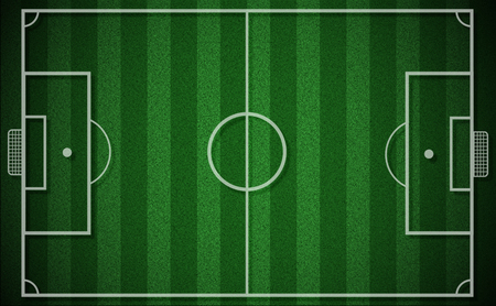 Top view of soccer field or football field grass green.の写真素材