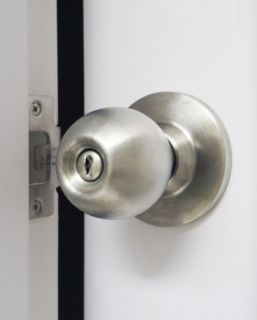 stainless steel round ball door knobの写真素材