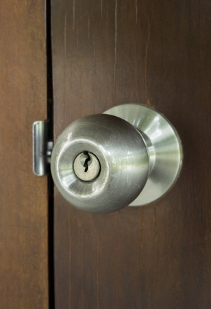 stainless steel round ball door knobの写真素材
