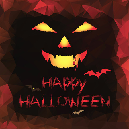 Happy halloween Polygon Triangle backgroundのイラスト素材