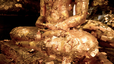 Gild buddha thaiの写真素材