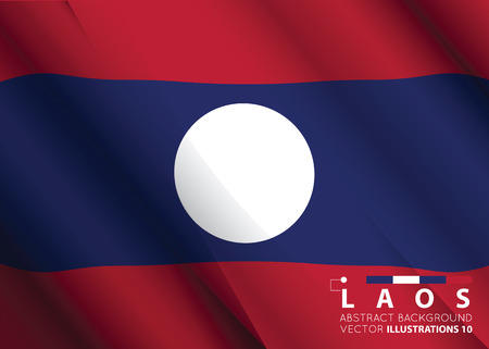 Concept with Laos flag abstract colors background. image contains transparency. vector illustration.のイラスト素材