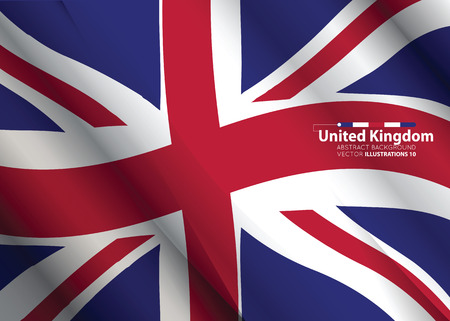 Concept with United Kingdom flag abstract colors background. image contains transparency. vector illustration.のイラスト素材