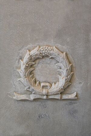 Elements of architectural decorations of buildings, gypsum stucco, wall texture, plaster molding and patterns. wall concept stuccoの写真素材