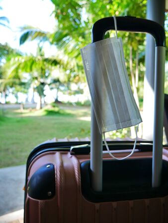 Face mask for safe travelの写真素材