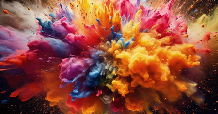 Vibrant Colors Explosion: a Dynamic Display of Colorful Motionの素材