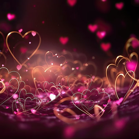 illustration full of heartsの素材