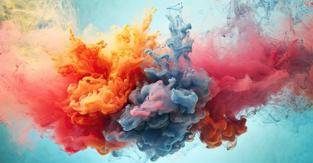 Liquid colors that dissolve in water. Abstract backgroundの素材