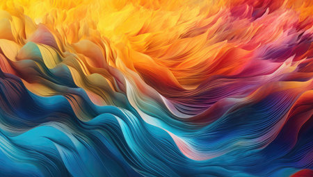 Vibrant Moving Colors: a Dynamic Display of Colorful Wavesの素材