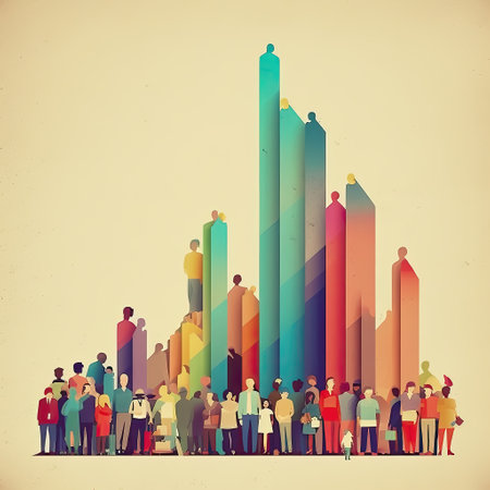 Business people graph. business concept. Vector illustrationの素材