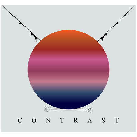 Color wheels. Vector illustration.  With shadow in the shape of a spiralのイラスト素材