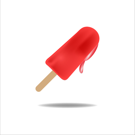 Ice cream.  Red frozen juiceのイラスト素材