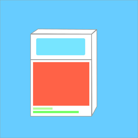 A box  on a blue backgroundのイラスト素材