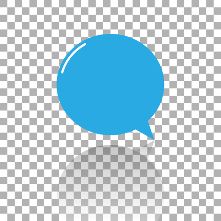 Blue icon message. Checkered background.  With shadowのイラスト素材