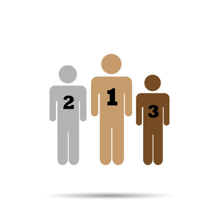 Gold silver and bronze.  Awards to winのイラスト素材