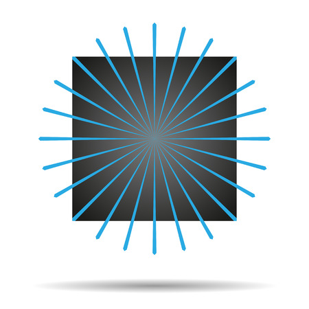Black square  and blue lines backgroundのイラスト素材