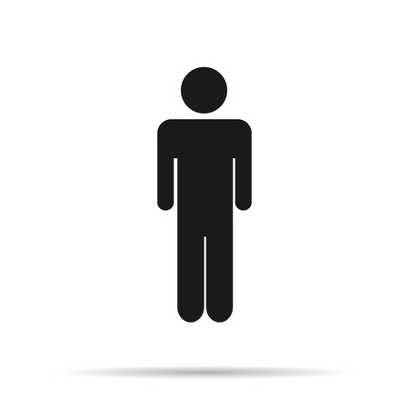 Icon man  with shadowのイラスト素材