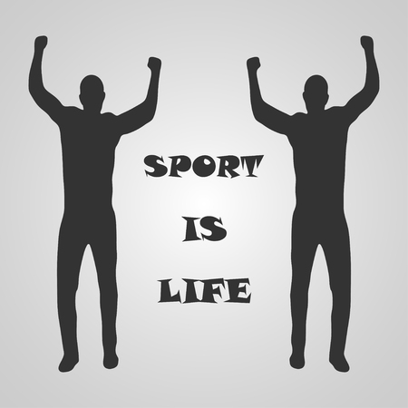 Sport is life  logoのイラスト素材