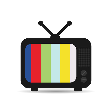 Retro TV with  shadowのイラスト素材