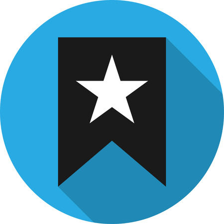 Icon indicating the favorites  with flat shadowのイラスト素材