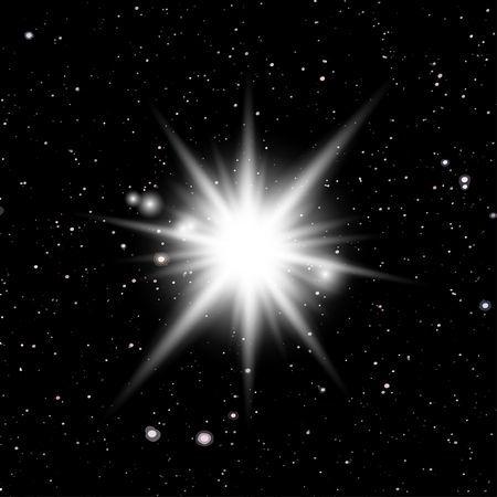 White light effect, sun rays.  Elements of this vector furnished by NASAのイラスト素材