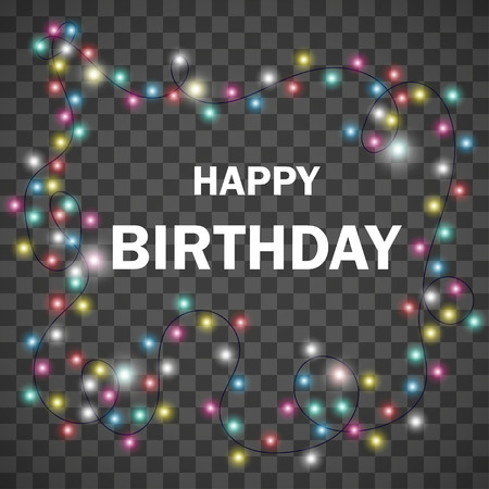 Fairy lights  of different colorsのイラスト素材