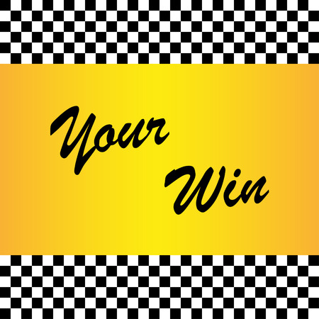 Victory flag.  Checkered flag with textのイラスト素材