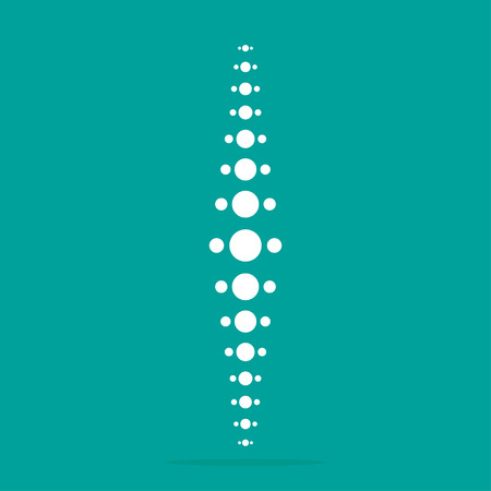 Spine icon  on a turquoise background with shadowのイラスト素材