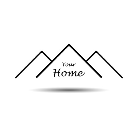 houses for construction company isolated  on white background vector illustrationのイラスト素材