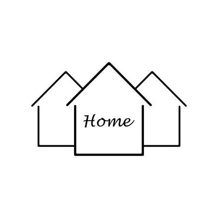 houses construction company isolated  on white background vector illustrationのイラスト素材