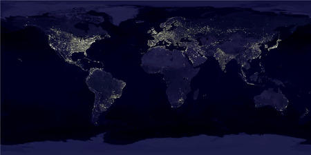 Realistic map of the earth. Elements of this vector furnished by NASA