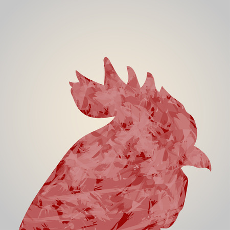 Happy new year 2017. Year cock vector illustrationのイラスト素材